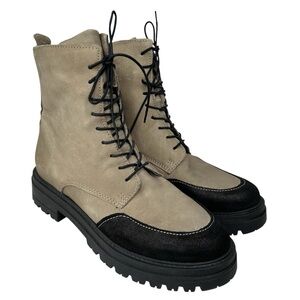 Miz Mooz Leather Lace-Up Boots Dragon. Sz EU41/US9.5-10